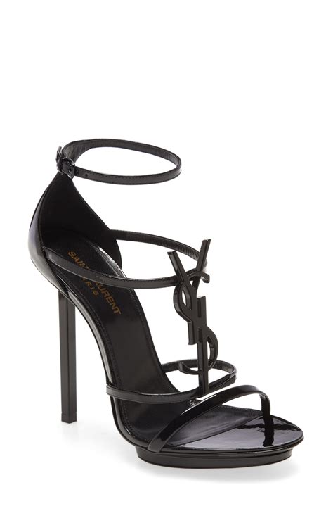 ysl black sandal|ysl black sandals heels.